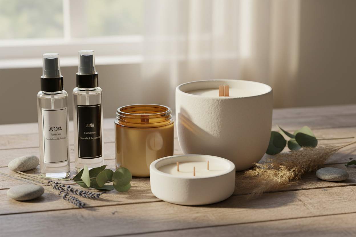 Candles, Room Sprays, and Soaps