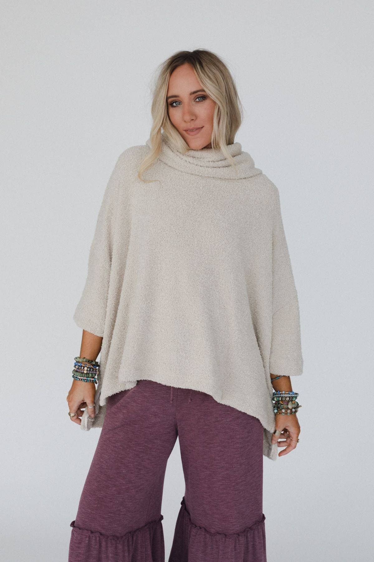 Hartlie Sweater Top - Seashell