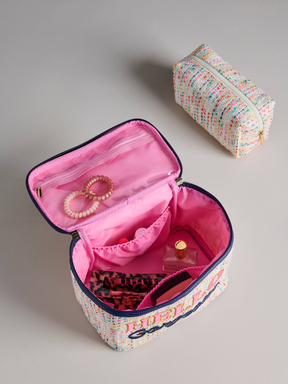 AUDREY "HELLO GORGEOUS" COSMETIC CASE,MULTI