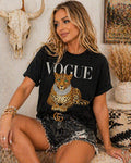 Comfort Colors Leopard Vogue Trendy Graphic Tee