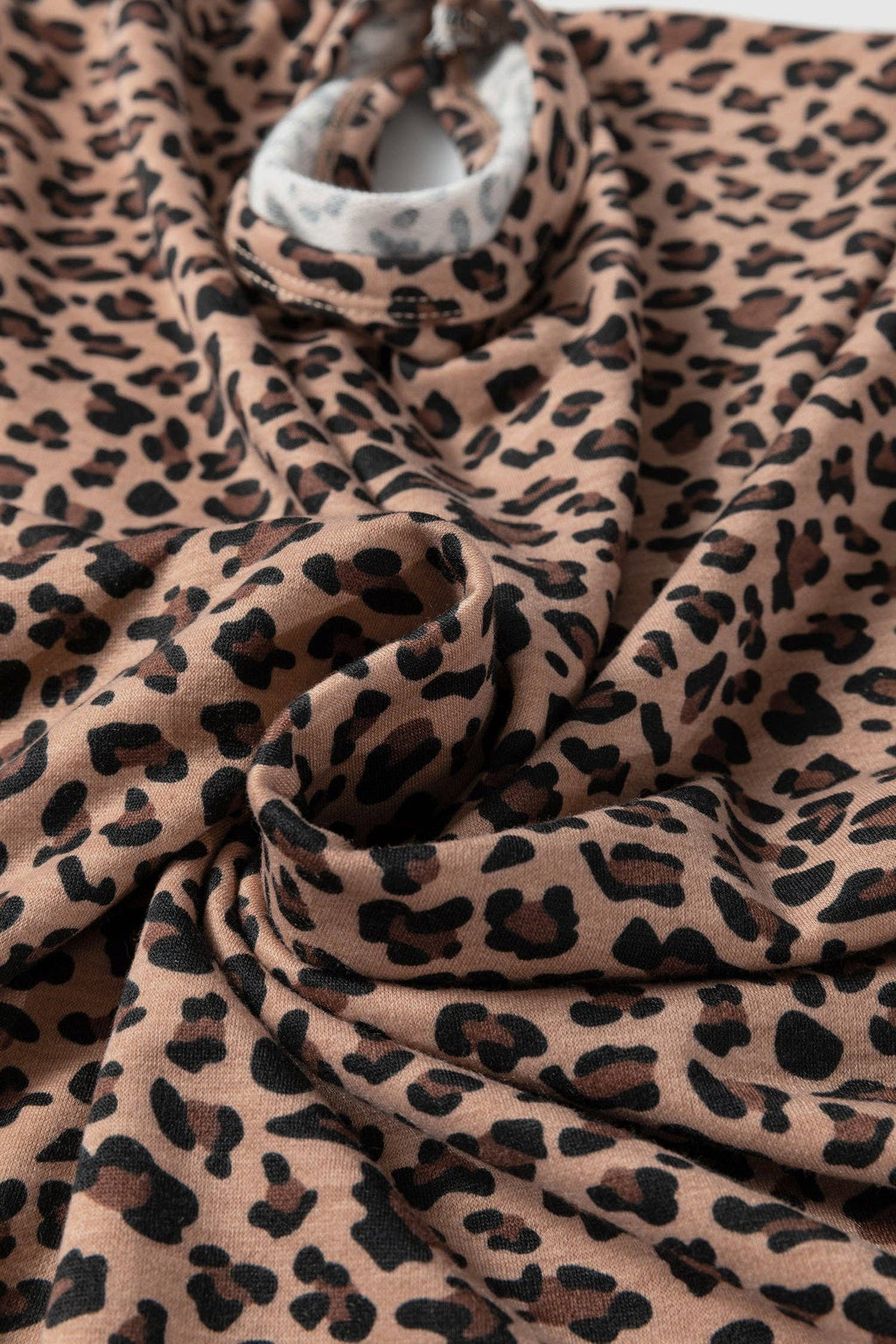 Leopard Loose Tee & Drawstring Waist Pants Set