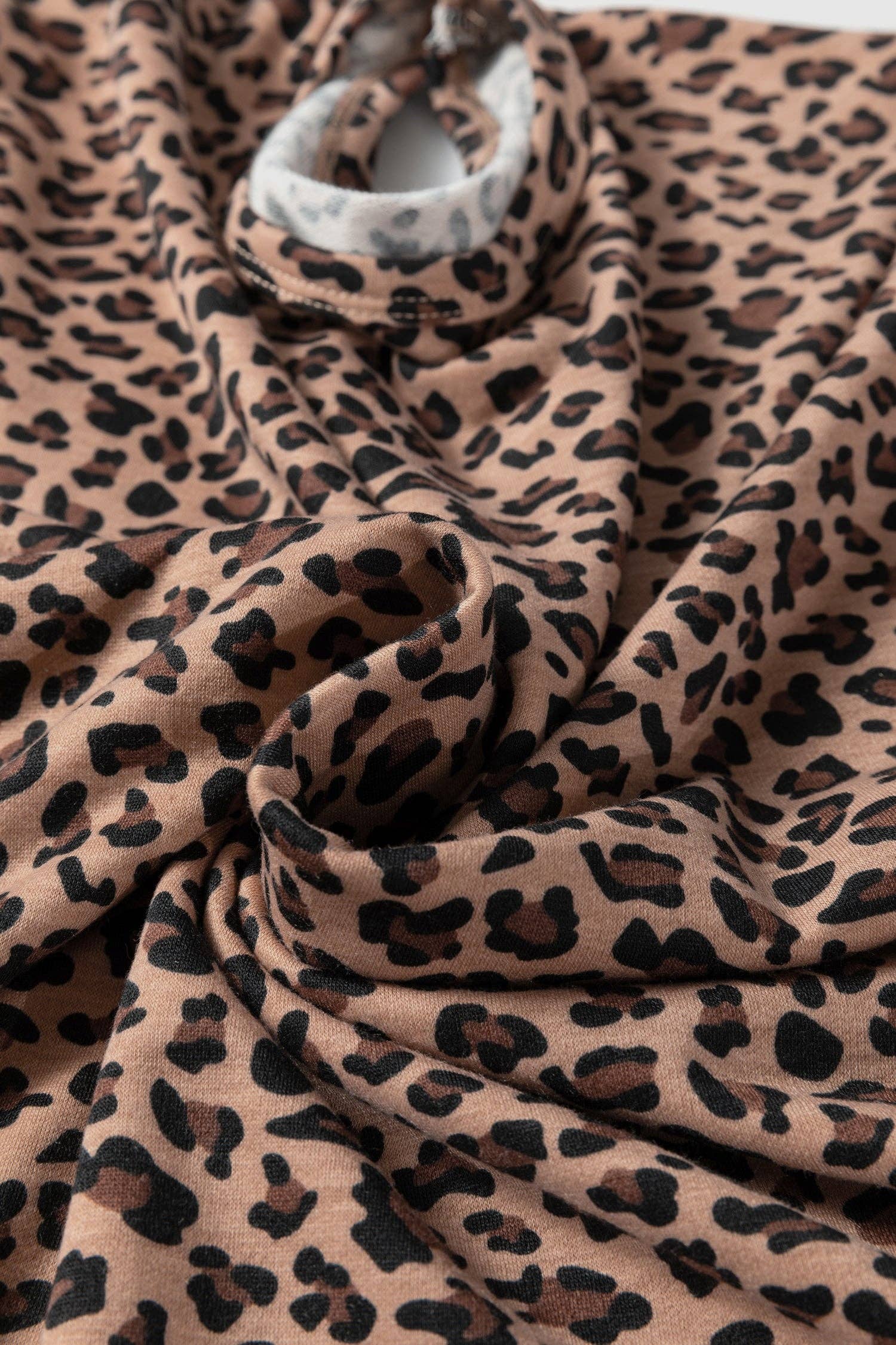 Leopard Loose Tee & Drawstring Waist Pants Set