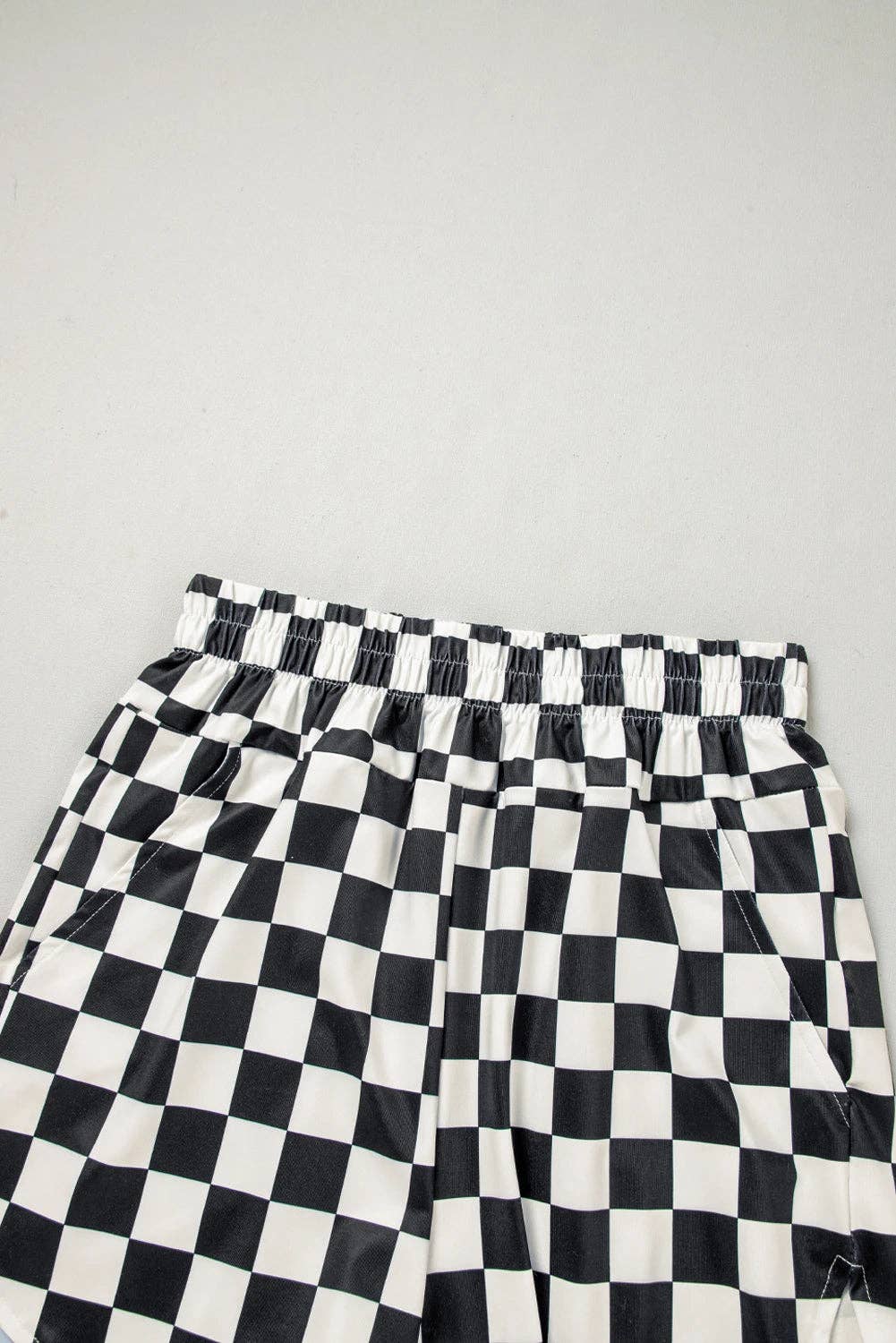 PRETTY BASH Checker High Waist Casual Shorts