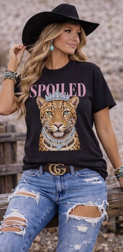 Comfort Colors Spoiled Trendy Leopard Graphic Tee 🤎 