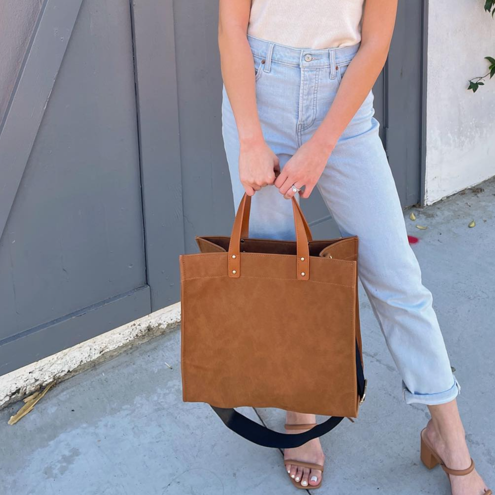 Campbell Tote with Turquoise Boho Strap