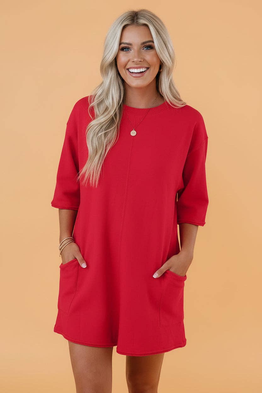PRETTY BASH Solid Raw Edge Pocketed Loose Romper