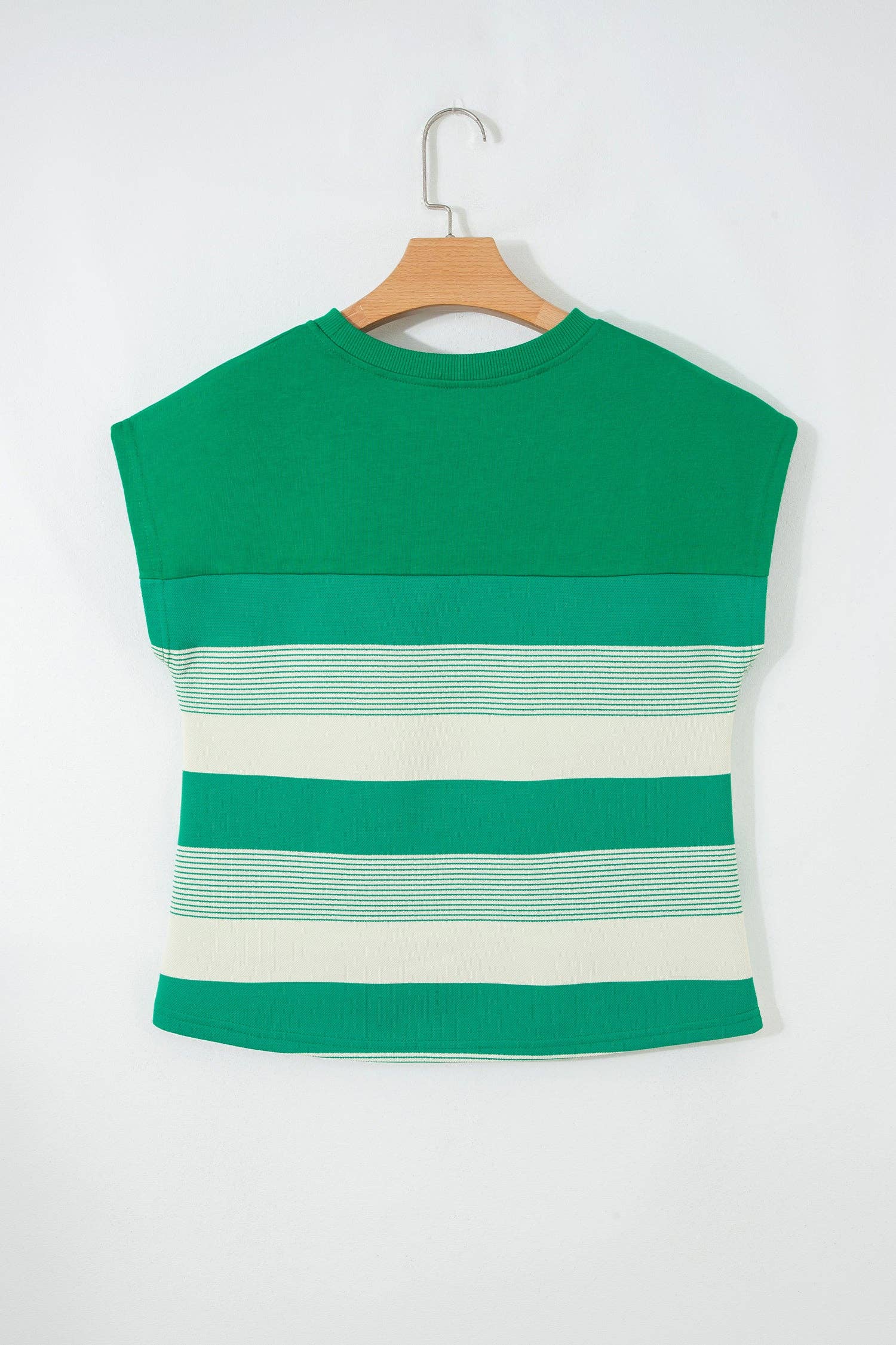 PRETTY BASH Stripe Mixed Crew Neck T-Shirt