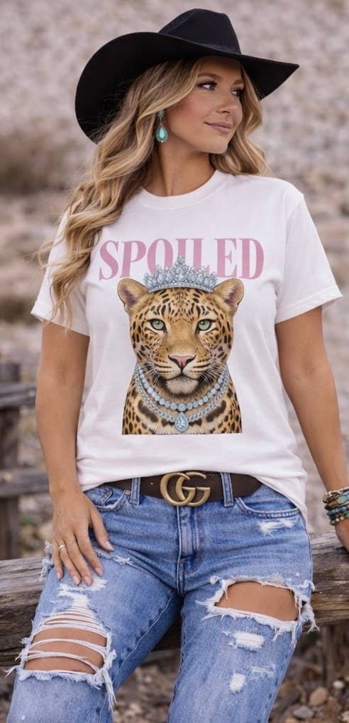 Comfort Colors Spoiled Trendy Leopard Graphic Tee 🤎 