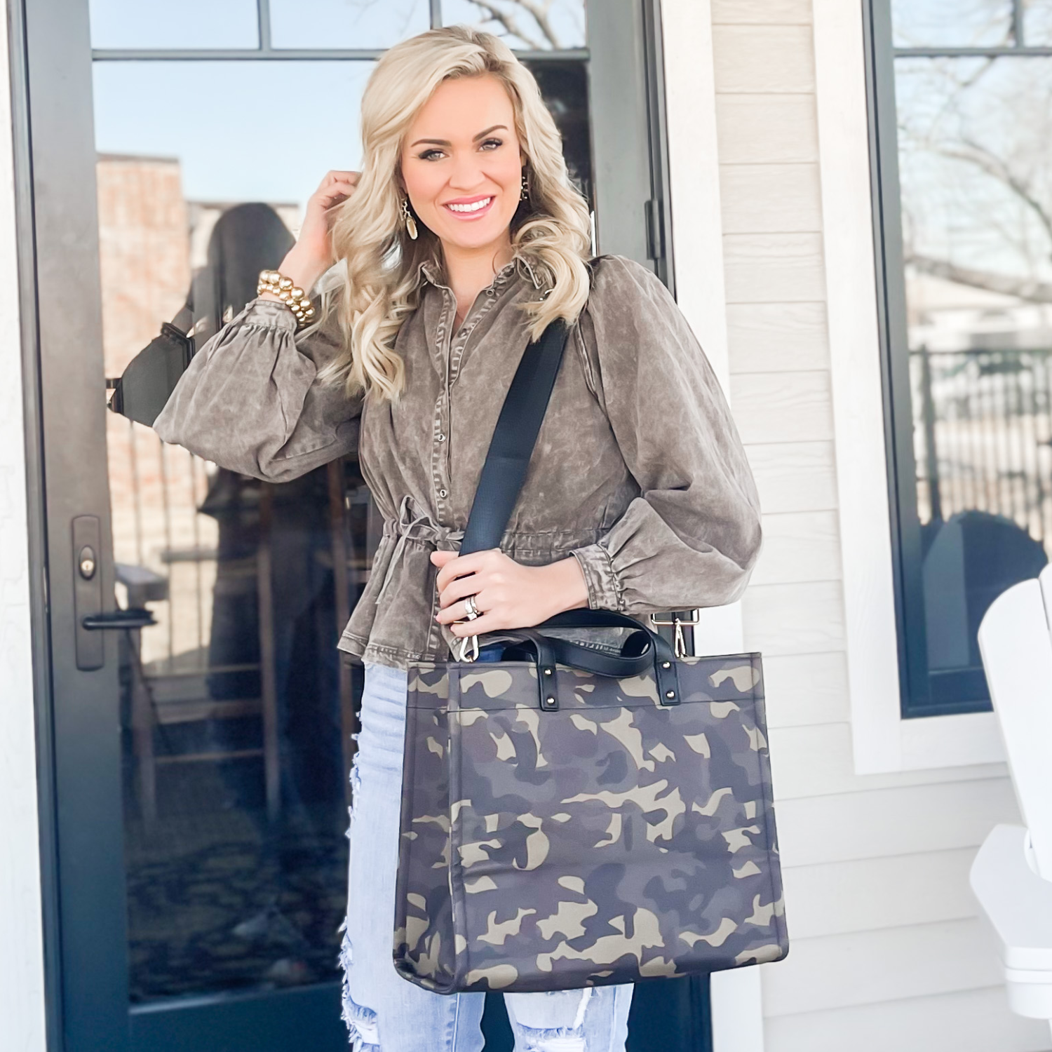 Campbell Tote with Turquoise Boho Strap