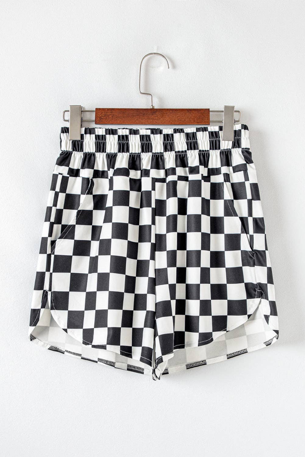 PRETTY BASH Checker High Waist Casual Shorts